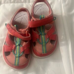 Columbia Kids Red and Green Sandals